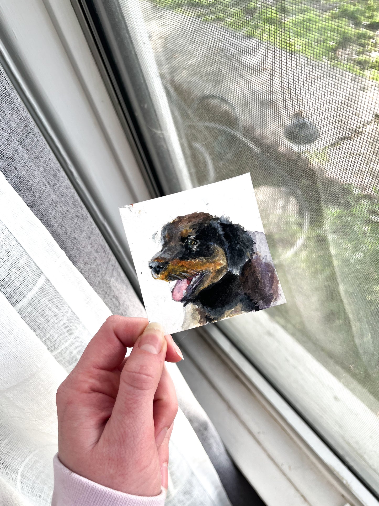 3x3 Single Watercolor Pet Portrait